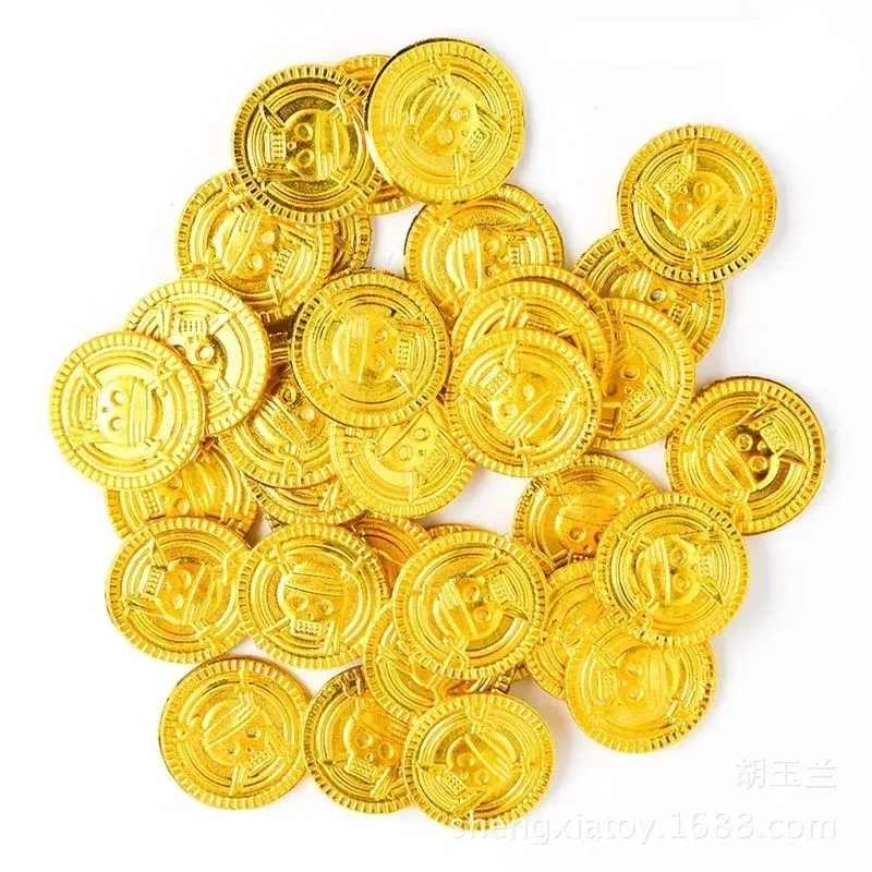 50 Uds. De monedas de oro pira - Arcade Game Coin reseña y precio